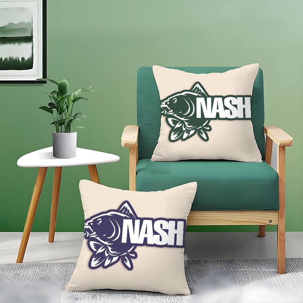 Outdoor Match With Wild Fishing Prints Nash Pillow Case Comfort Sofa Bed Silky Elegant Invisible Zipper Decorative Cushion Cover