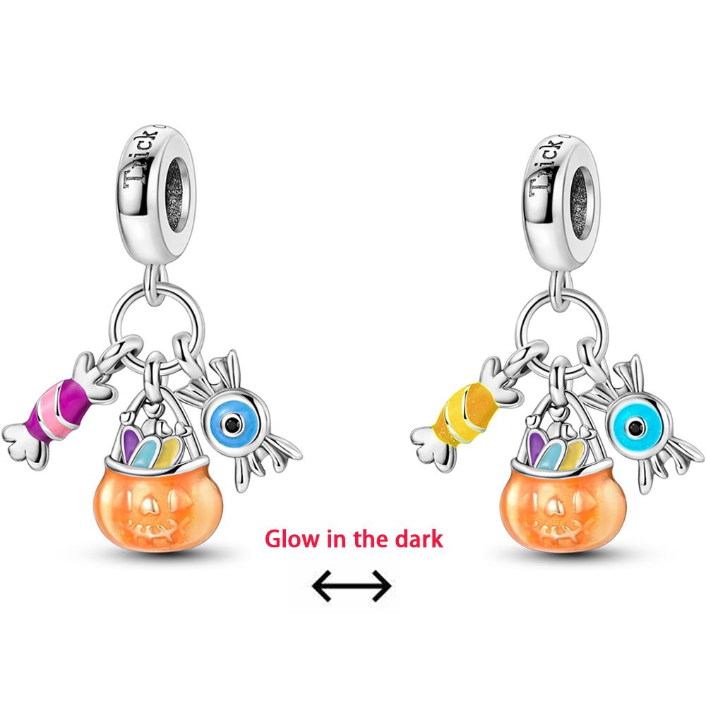 Beautiful Christmas Rainbow Candy Dangle Charm Fit Original Bracelet Copper Donut Charm For Diy Jewelry Making Gift