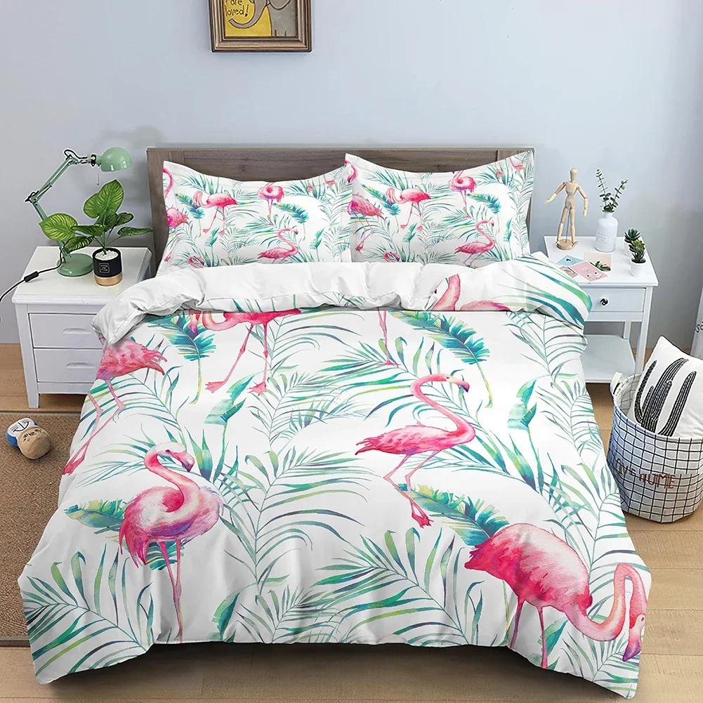Leaves Duvet Cover Set 3D Flower Printed Bedding Set Comforter Cover With Pillowcase Single Twin King Queen Bedclothes 2/3Pcs