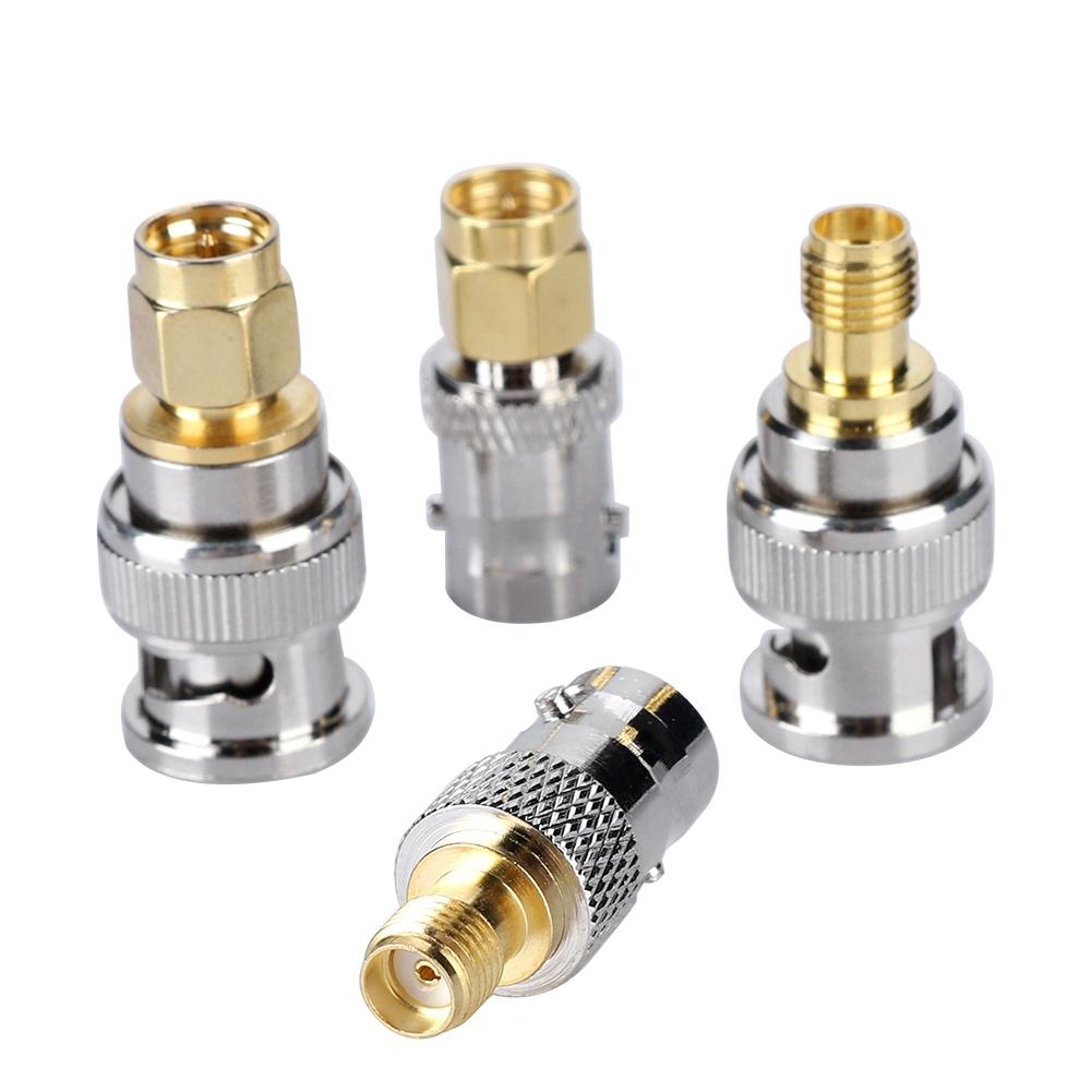 4PCS Coaxial Antenna Connector BNC Male Female To SMA Male Female Connector