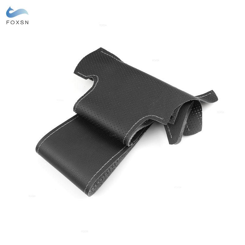 For Hyundai Accent 2006 2007 2008 2009 2010 2011 Getz 2005 For Kia Rio 5 2006-2009 Car Inner Steering Wheel Cover Leather Trim