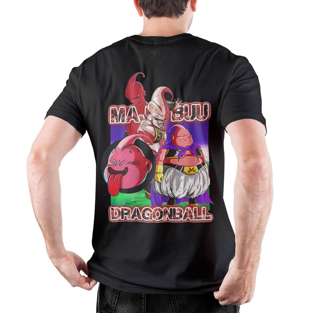 Dragon Ball Majin Buu T Shirt Men's Cotton Tops Shirts Funny Anime Round Neck Short Sleeve