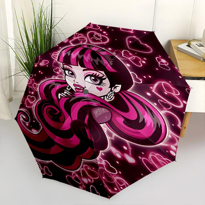 

Monster High, Clawdeen WolfThemed Automatic Opening and Closing Umbrella 8 Ribs, Suitable for Leisure and Going Out, Outdoor Accessory, Go