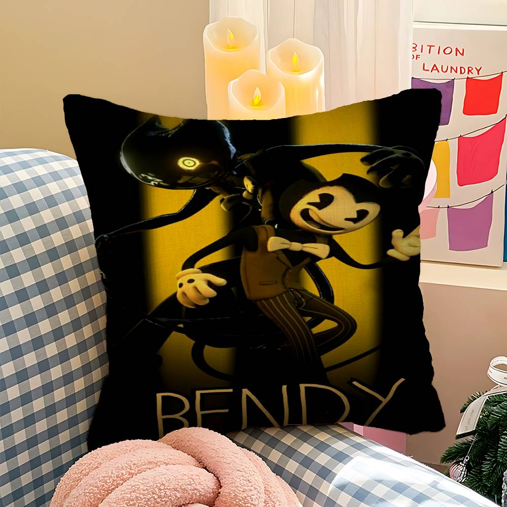 pc Game Bendy And The Ink Machine Pillow Cushion Cover Pillowcase Living Room Sofa Home Decor Customized