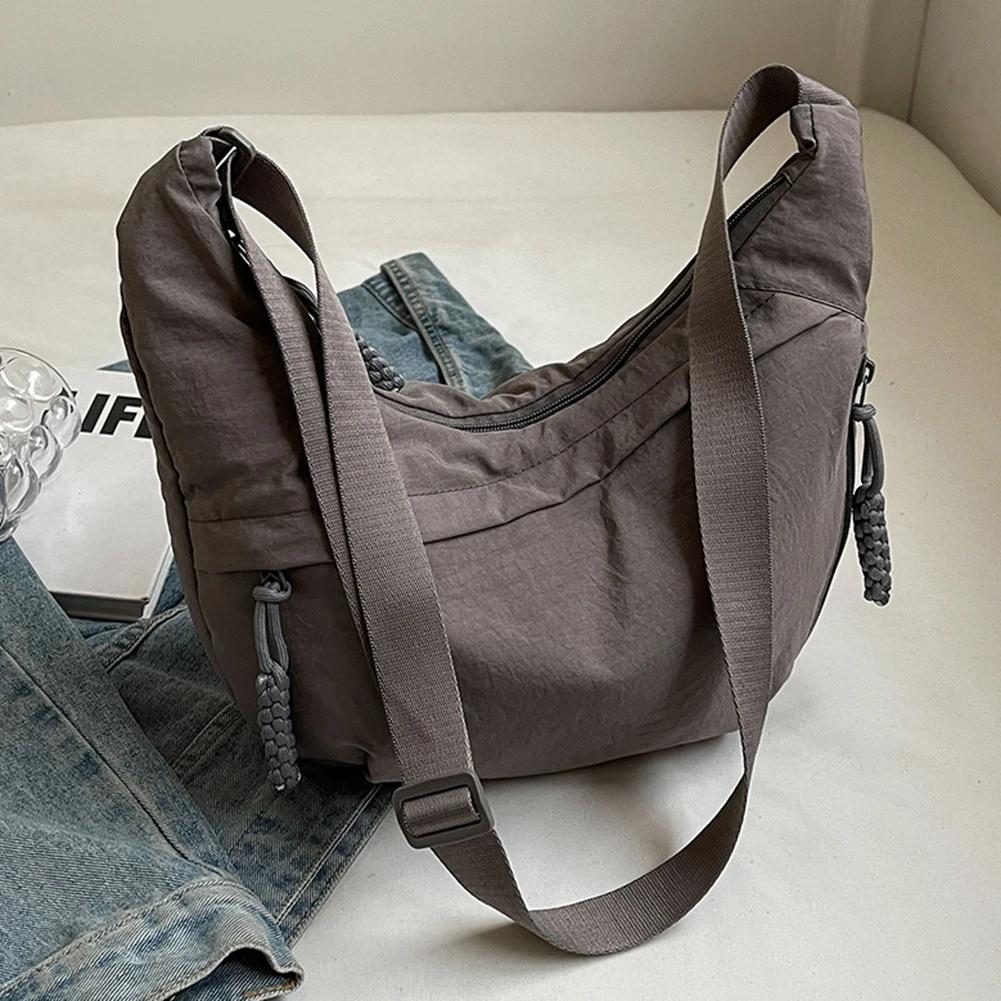 Women Stylish Dumpling Bag Multi-pockets Hobo Sling Bag Large Capacity Fashion Shoulder Bag Adjustable Strap Outdoor Travel Bag