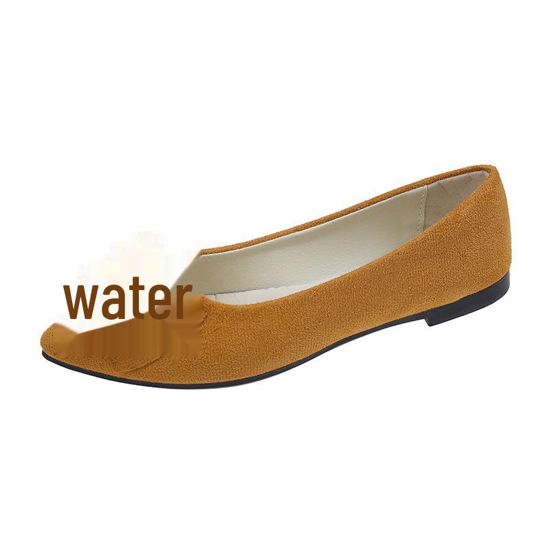 2025 Women's Solid Color Floral Pointed Flat Cloth Shoes with Embroidered Design In Large Sizes