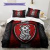 Rotherham United Badge Pattern Bedding Home Decoration Birthday Gift (1 * Duvet Cover + 2 * Pillowcase, Without Core)