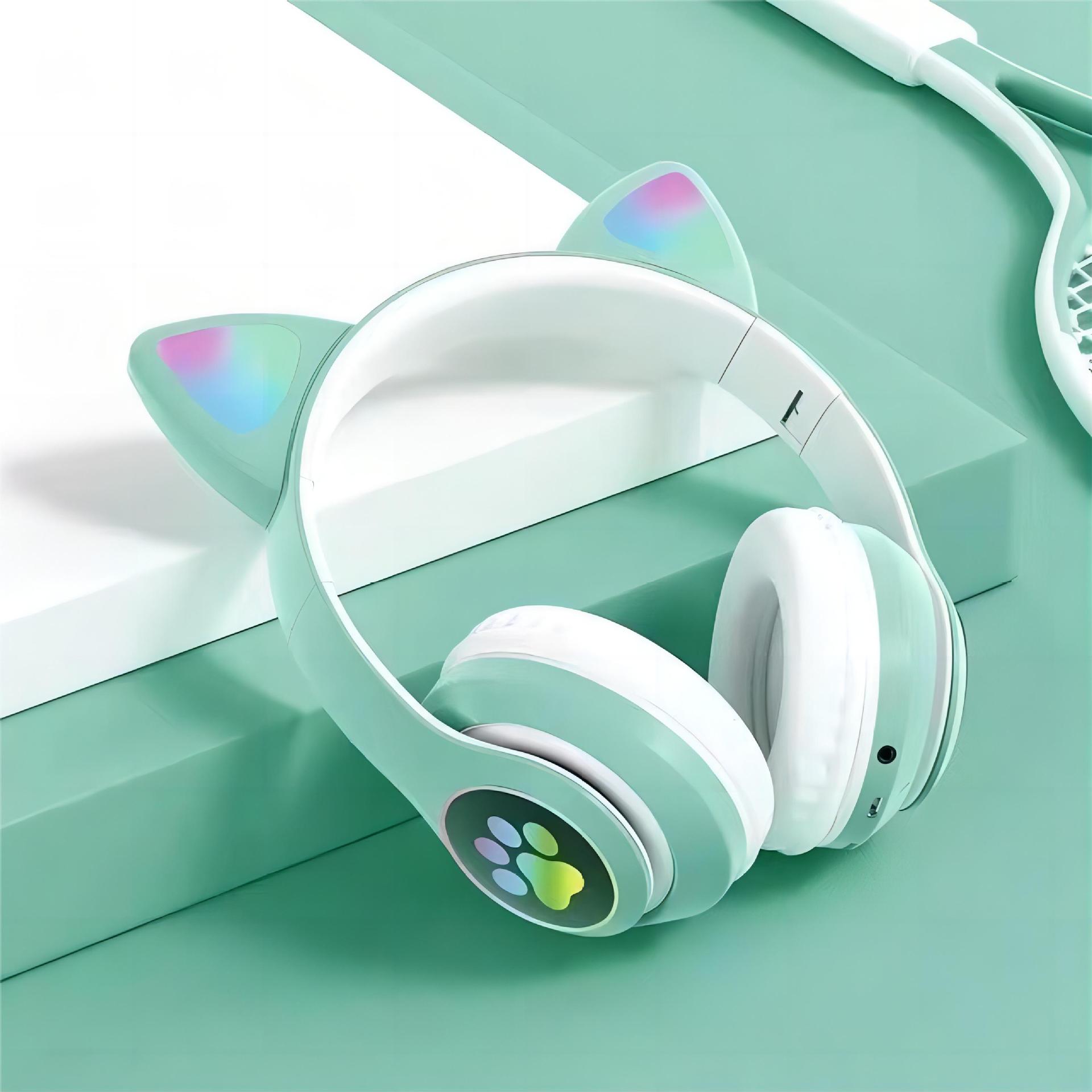 

Cat ear luminous bluetooth headset wireless headset cute system