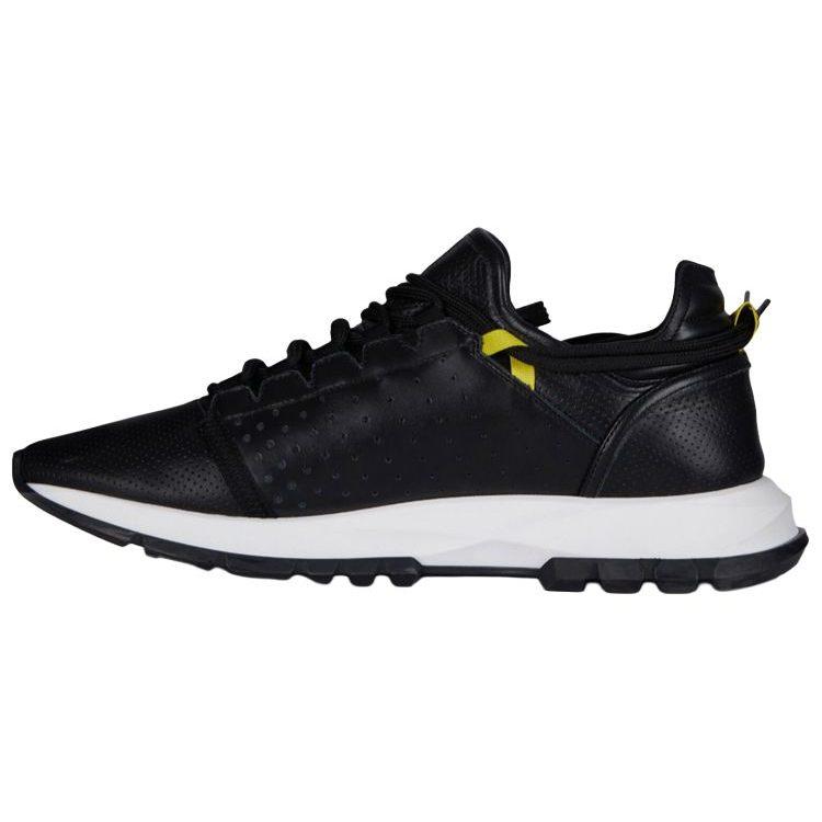 Givenchy Spectre Cow Leather Zip Closure Lightweight Low Top Athletic Shoes Men's Black BH003MH0NJ-001