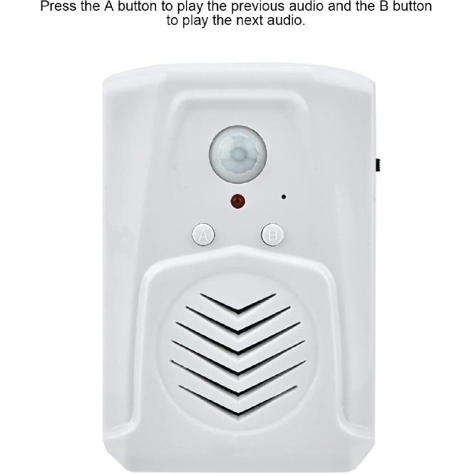 Motion Sensor Doorbell Door Chime, Home Security Driveway Alarm Entry Doorbell Indoor Motion Detector Buzzer, Store Door Entry Bell MP3 Audio, 2