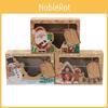 Portable 12pcs Kraft Paper Christmas Gift Candy Cookie Muffin Cake Boxes Featuring Eco-friendly Design
