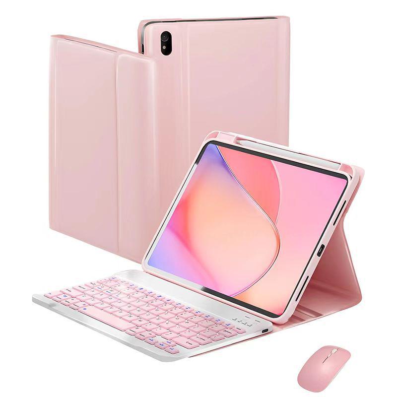 iPad A16 11-inch Protective Case with Wireless Backlit Bluetooth Keyboard & Pen Slot for 10.9 Gen