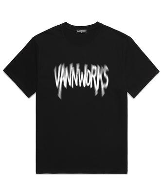 VANNWORKS Vague Logo Oversized Short Sleeve T-Shirt (Vs0044) Black