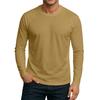 Men's Round Neck Plunger Long Sleeve T-Shirt Top