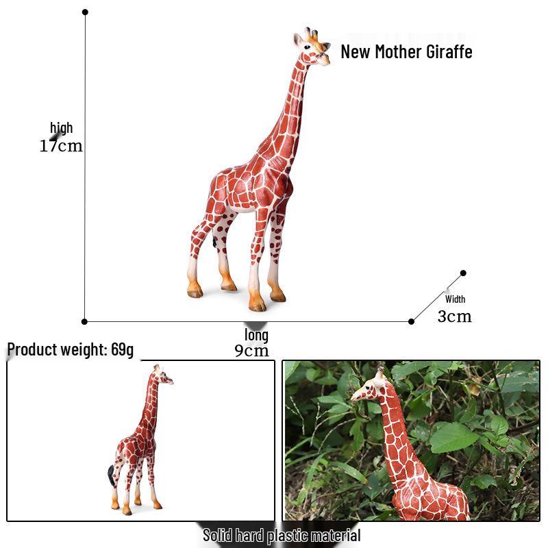 Large Giraffe Wild Animal Model Toy for Kids' Science and Cognitive Learning