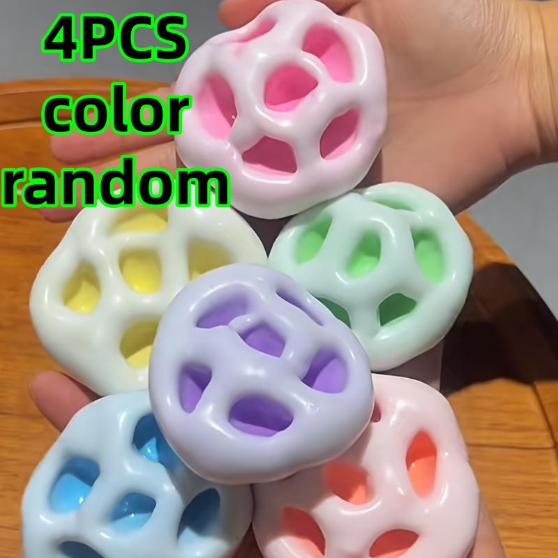 4-Piece Set Of Random Color Glutinous Rice Dough Shaped Hand-Made Stress Balls, Squishy Toy, Stress Relief Ball, Sensory Ball, Stress-Relief Gadget