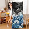 Wave Landscape Japanese Wall Art Beach Towel Bath Towels for Girl Microfiber Quick Dry Custom Sand Free Beach Yoga Spa Gym Pool