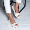 Sandali Sportivi Donna Taglie Forti Open Toe Piattaforma Basso Tacchetto Suola Spessa Calzature Casual Quotidiane da Esterno