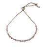 Elegant Pink Zirconia Adjustable Bracelet: Chic Design, Versatile Hand Jewelry for Women