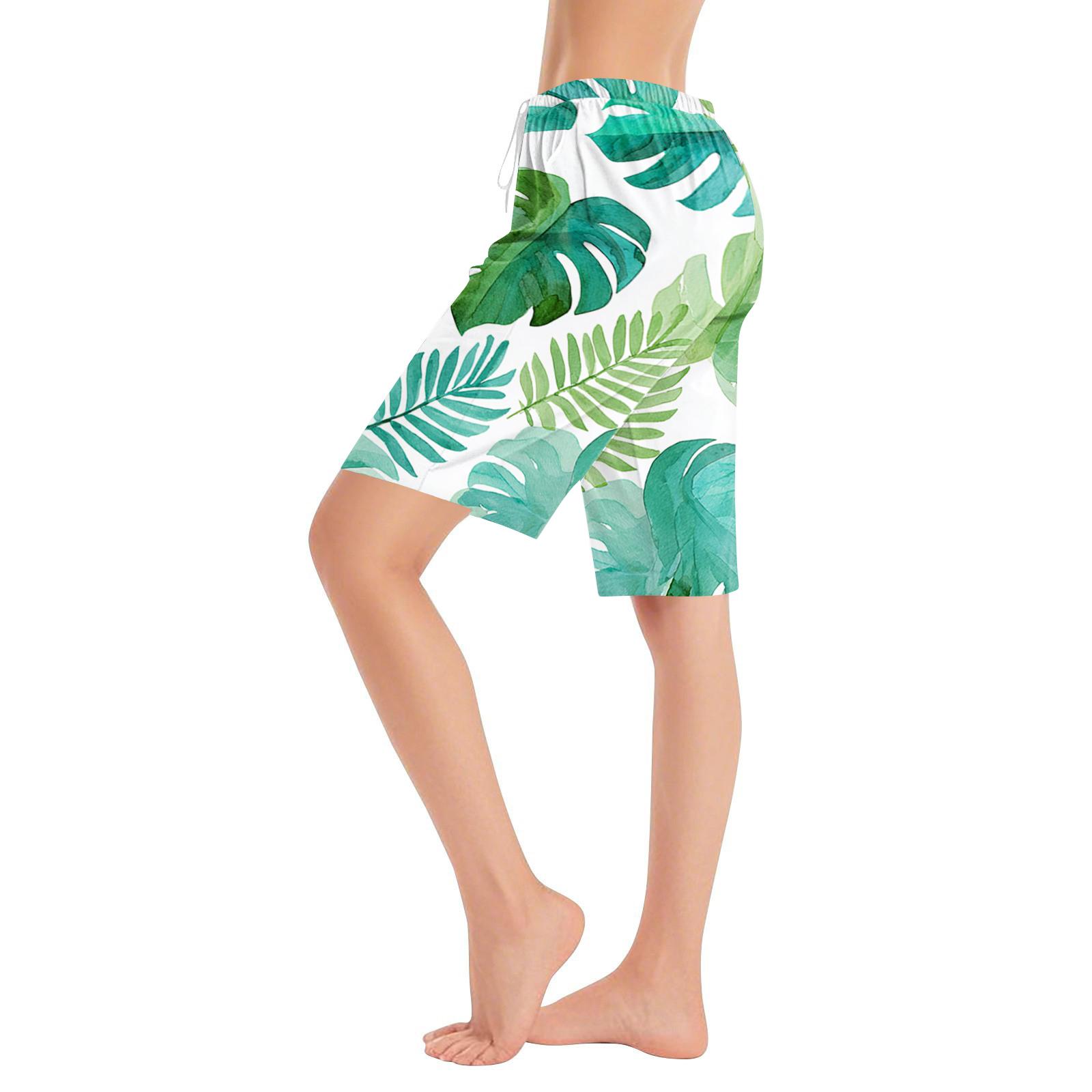 

Женские Повседневные Модные Удобные Пижамные Штаны Шорты с Принтом и Шнурком XL