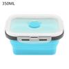 350 ml/500 ml/800 ml/1200 ml rechteckige, skalierbare, faltbare Lunchbox aus Silikon, Bento-Box