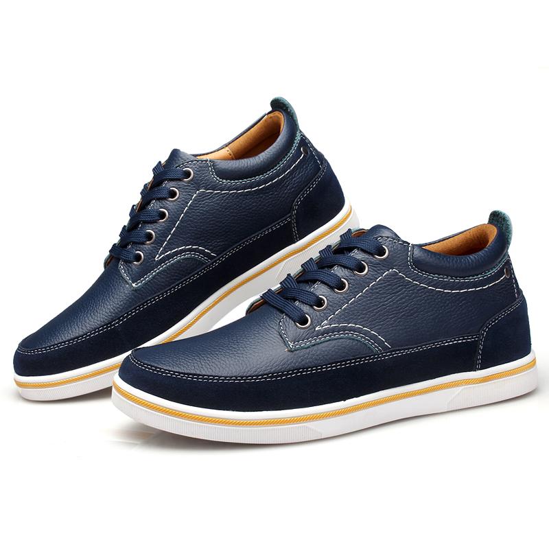 Herren Schuhe mit Absatzerhöhung Echtes Leder Lift Freizeitschuhe Höhenerhöhung Schuhe Einlegesohlen 6CM Großer Mann Formelle Schuhe Größeres Schuhwerk