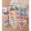 Leopard Print Seamless Wireless Bra with Adjustable Straps - European, American, Southeast Asian Styles