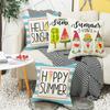 Hot Colorful Summer Home Bedroom Living Room Sofa Cushion Pillow Cover Linen Letter Print Cartoon