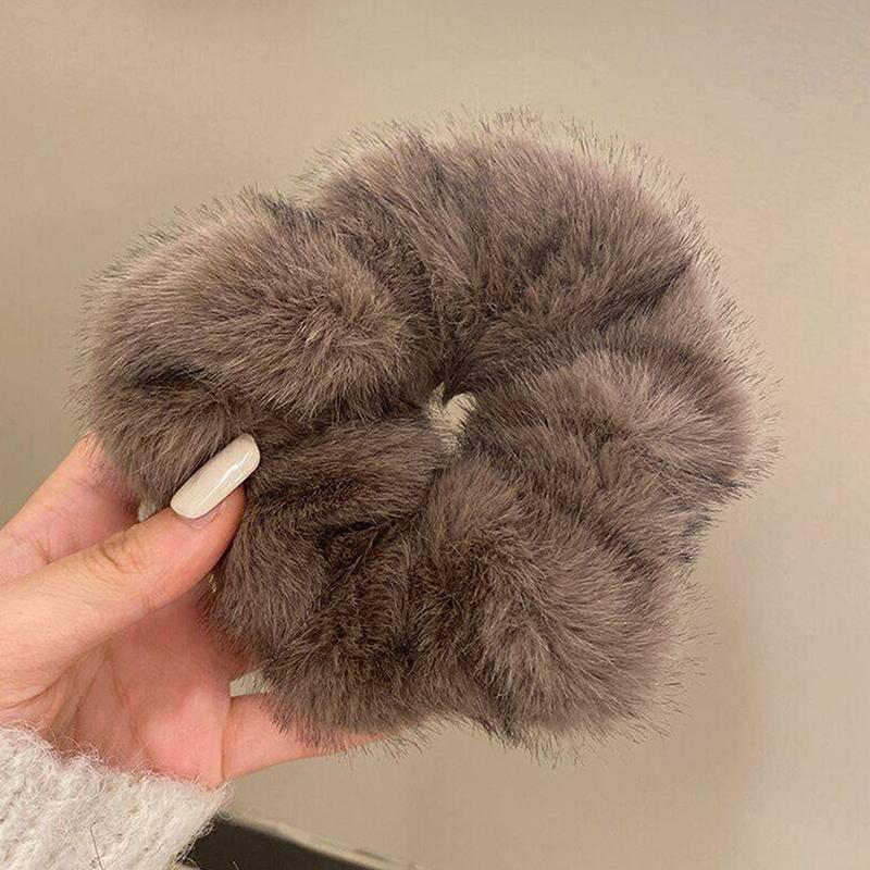 Autumn Winter Versatile Plush Hair Rope For Women Exquisite Simulation Mink Headband Scrunchies  Hair Accessories Gifts