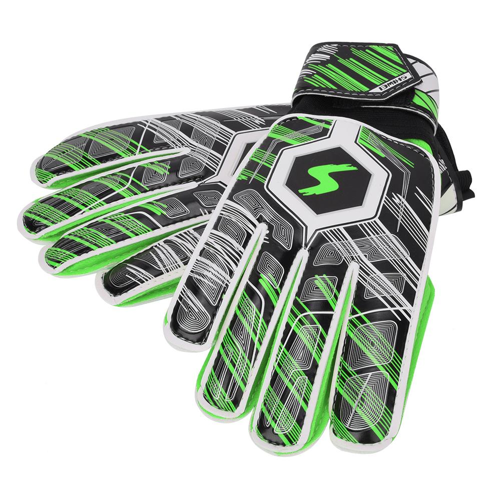 

Adult Children Professional Football Soccer Goalkeeper Goalie Thicken PU Gloves ProtectorGreen 9#
