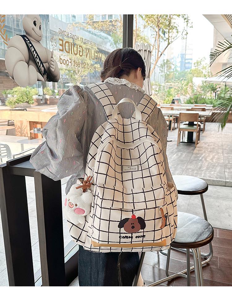 New Cute Cartoon Printed Student Backpack: Lightweight, Durable, Large Capacity Shoulder Bag for Casual Travel & School