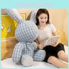 Adorable Pink And Blue Plush Rabbit Doll Soft Stuffed Animal Gift For Kids