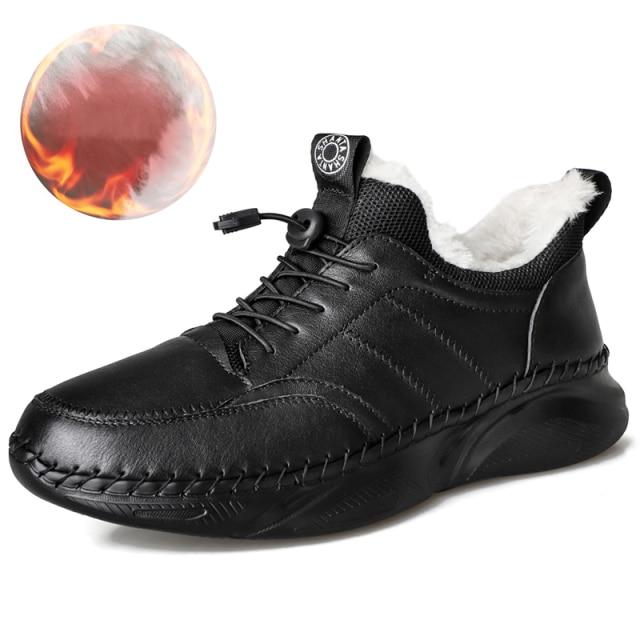 Men Shoes New Autumn Winter Shoes Keep Warm Sneakers Men Casual Shoes Soft Walking Shoes Genuine Leather Shoes Plus Size 48