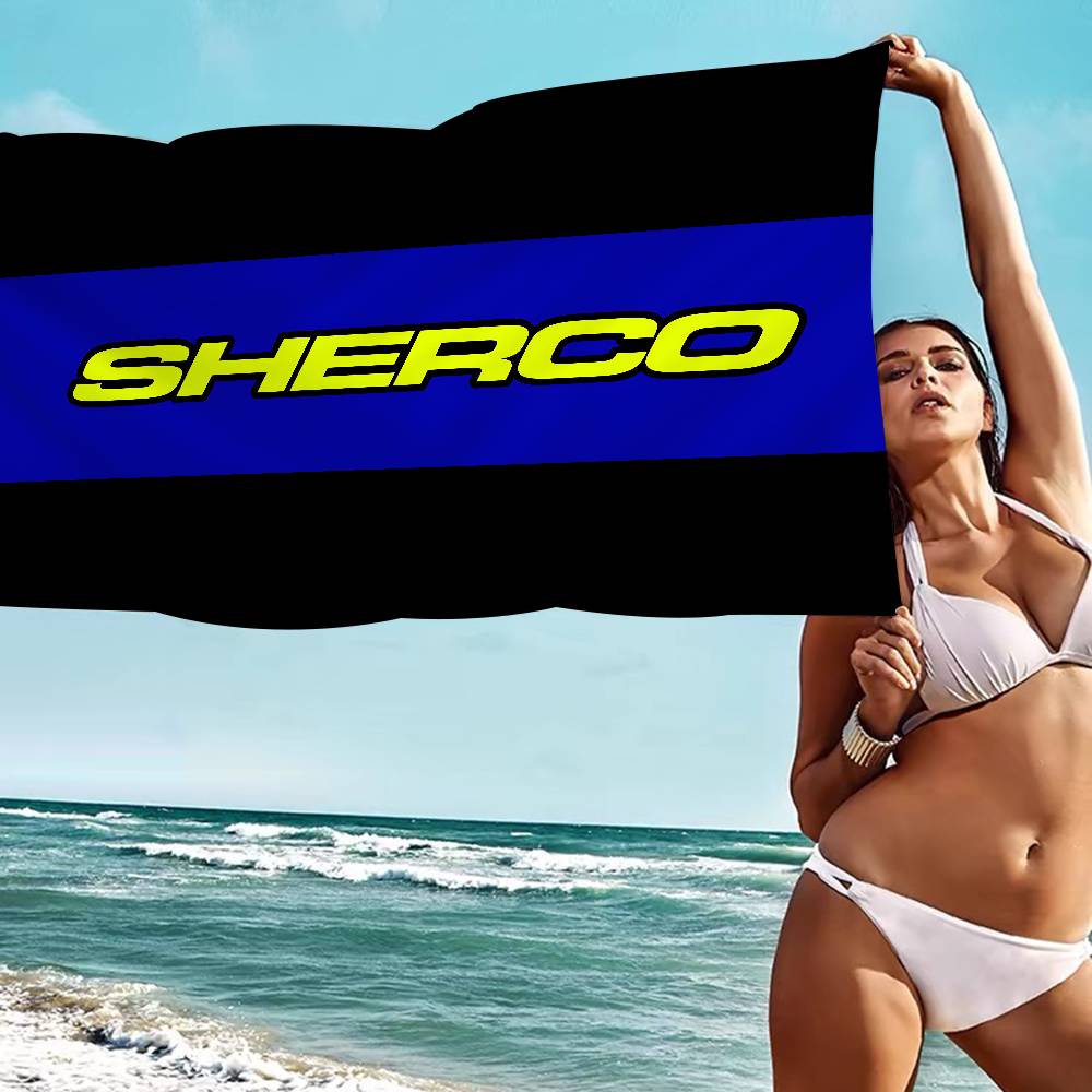 

S-Sherco LOGO Microfiber Printed Beach Towel Mountain Climbing Yoga Beach Swimming Running Absorbent Soft Towel W40*H60(CM)