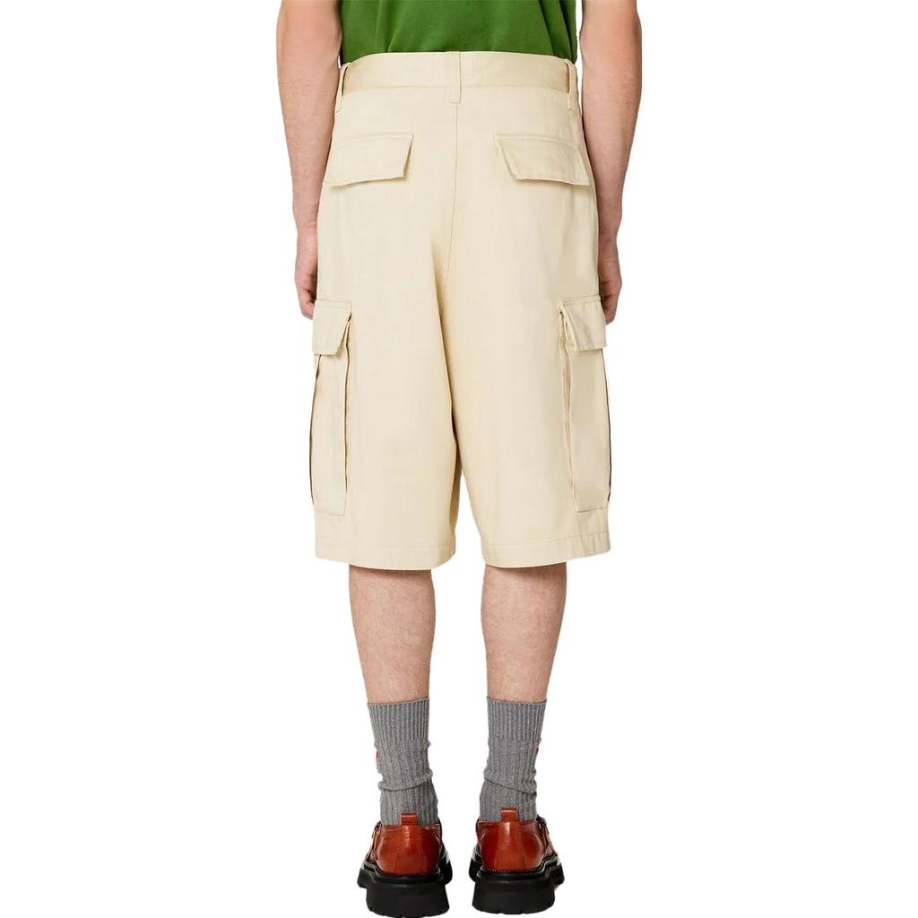 AMIPARIS Solid Color Button Loose Straight Casual Shorts Men Shorts Off-White HSO400CO0009-709
