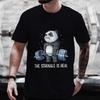 The Struggle Is Real Panda Weightlifting Graphic T Shirt Man Clothes Tops Short Sleeve Men's Brand T-shirt Gym Men's O-neck Tees