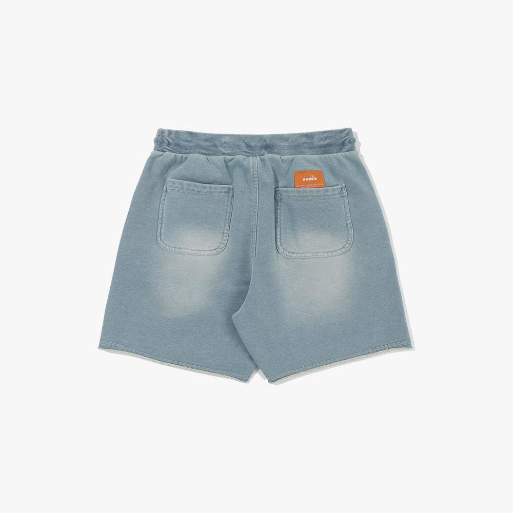 Diadora Equip Washed Denim 3.5-Length Sweat Shorts Women'S Blue