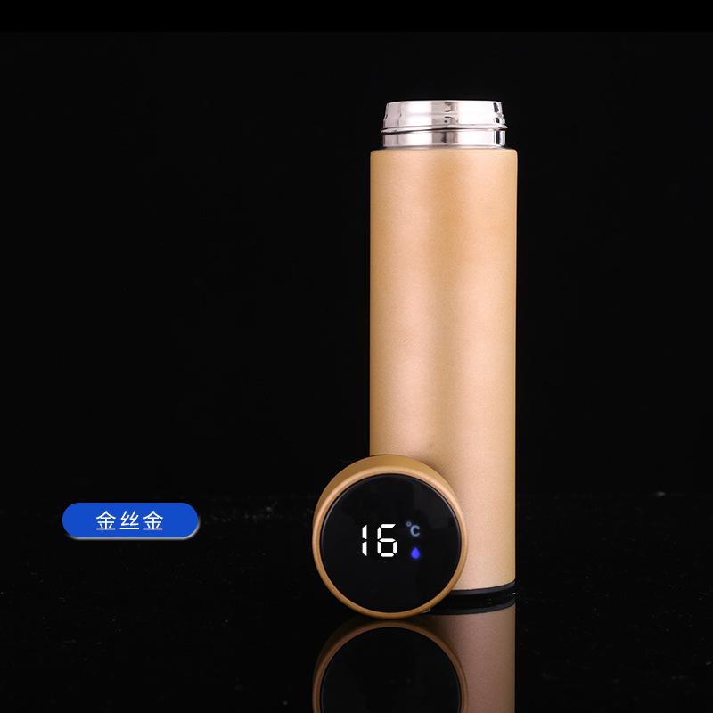 Intelligent Temperature Display Thermos Cup 304 Stainless Steel Car Portable Straight Body Cup Office Business Water Cup Gift Cup