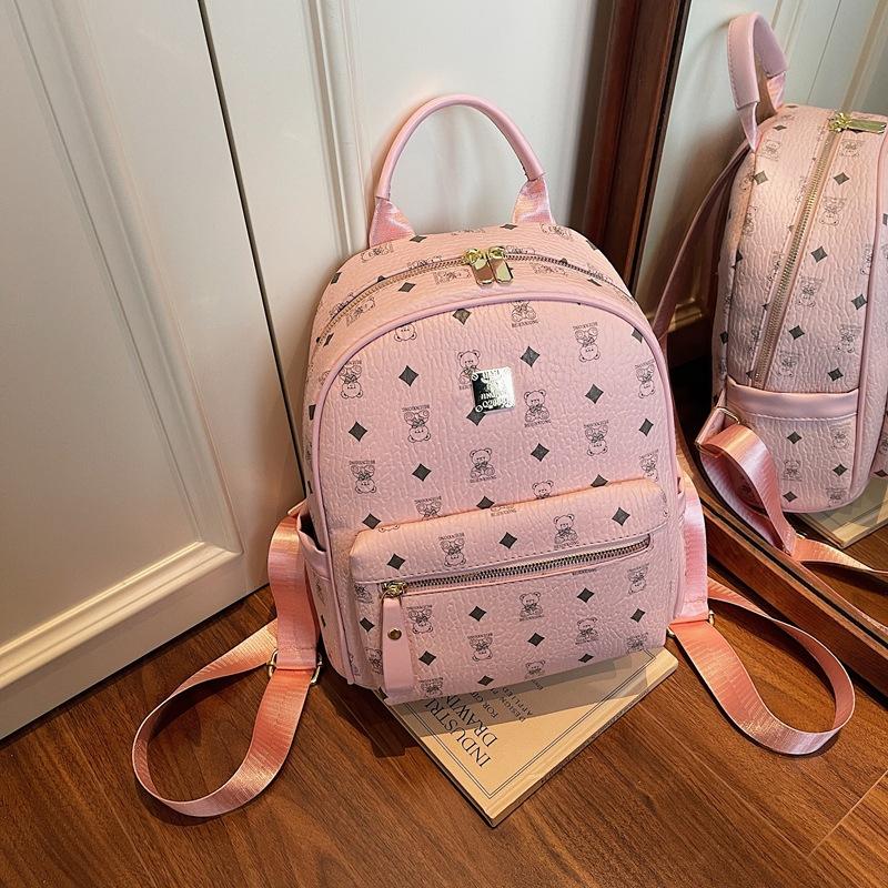 

2025 новый рюкзак большой вместимости женский мультяшный милый медведь женский рюкзак корейская версия в иностранном стиле с принтом рюкзак тренд