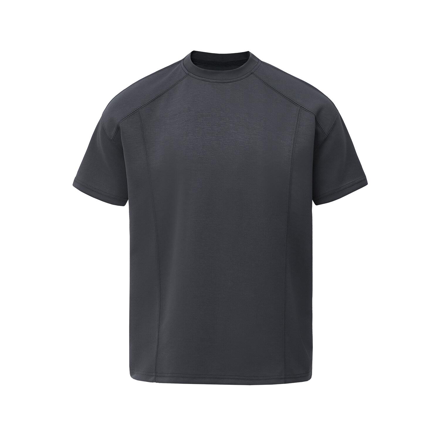 

Летняя мужская однотонная футболка, мужские корейские дышащие футболки, мужские топы с коротким рукавом, футболки, мужские цветные свободные футболки с круглым вырезом 3XL темно серый