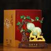 Fengshui Chinese Style Glaze Lucky and Safe Gourd Ornaments Sika Deer Living Room Wine Cabinet Foyer Decoration