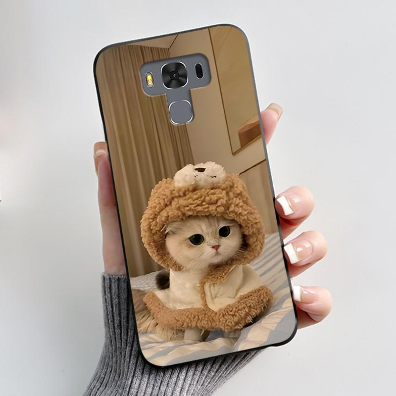 Case For Asus ZenFone 3 Max ZC553KL Capa Coque Cute Cartoon Printing Shell Protective Cover Soft Silicone Black Casing Funda