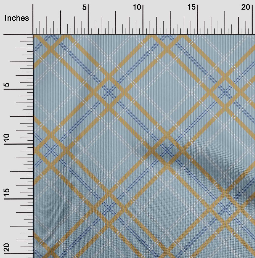 oneOone Cotton Flex Fabric Tartan Check Print Fabric BTY 40 Inch Wide