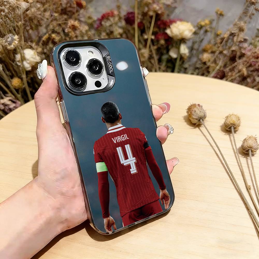 

FOOTBALL V-Virgil van D-Dijk Phone Case For iPhone 17,16,15,14,13,12,11 Plus,Pro Max,XS,Colorful Silver Phone case Funda Cover iPhone17ProMax