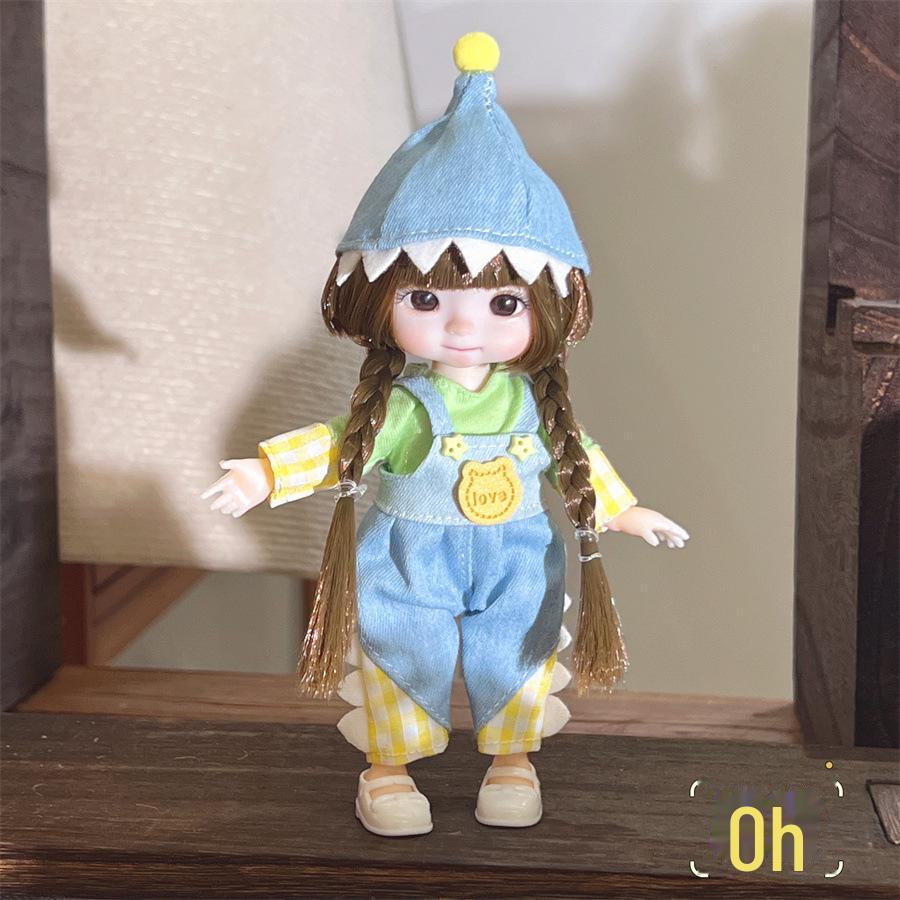 

8-дюймовый комплект одежды и макияжа для куклы BJD Princess — идеальный подарок на день рождения для девочек Aww; The whole doll in bag