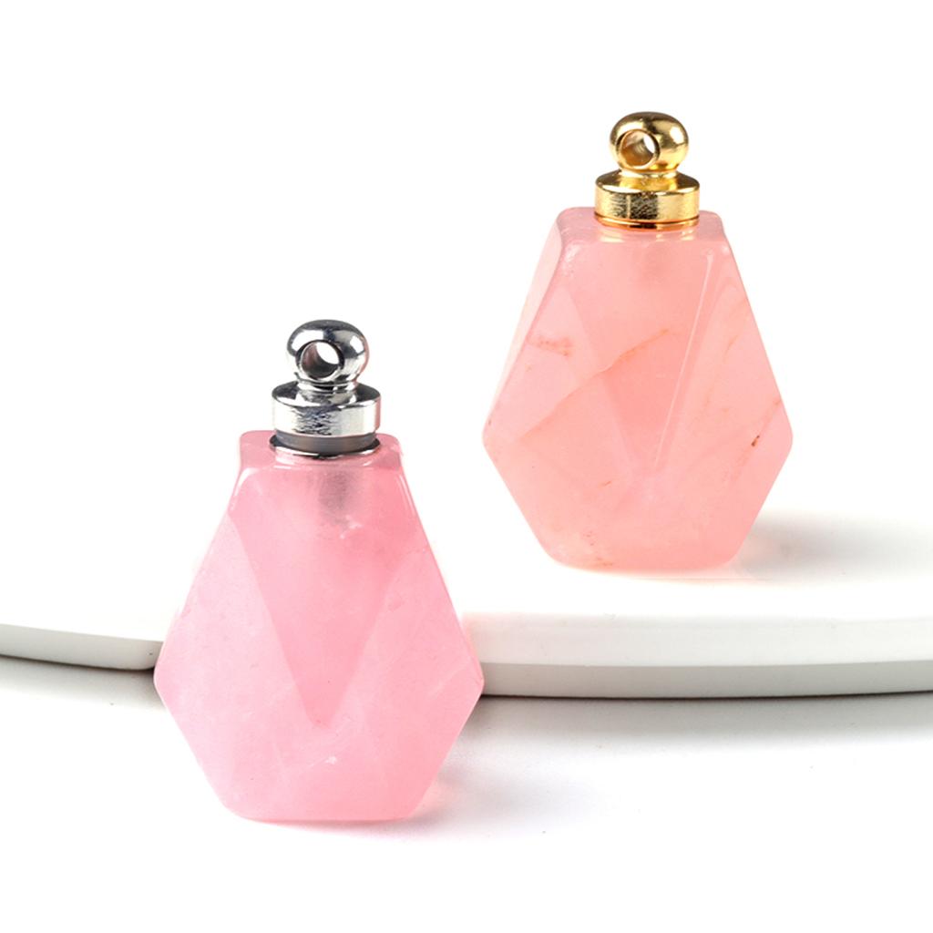 1PC uzdrawiający kryształowy wisiorek, kamień naturalny kwarcowy wisiorek z kamieniami szlachetnymi, damski dyfuzor olejków eterycznych biżuteria DIY prezent 25x23 mm