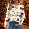 Women's Christmas Print Long Sleeve Shirt Elegant Casual Holiday Top