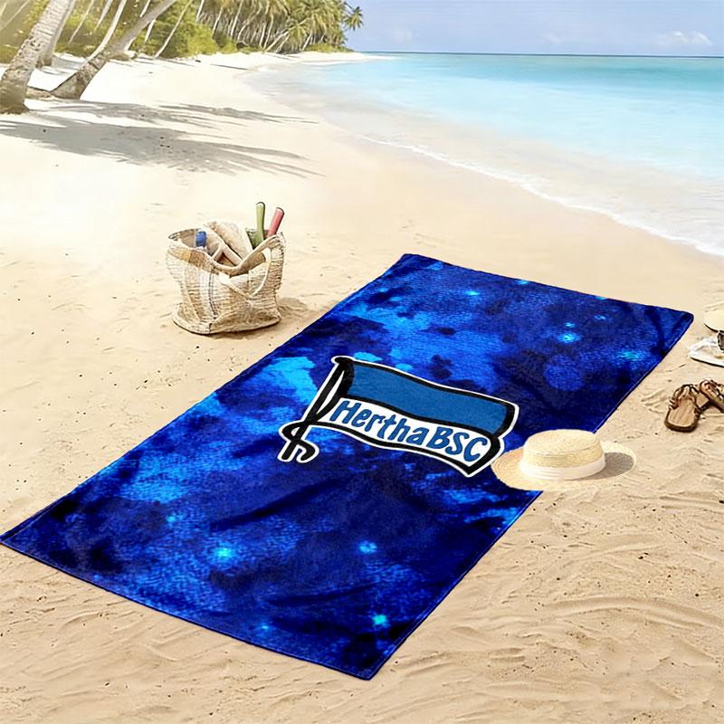 Hertha BSC Print Beach Towel, Large Soft Quick Dry Towel for Beach Camping Swimming