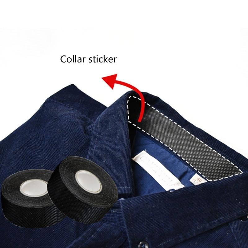 1 Roll Hat Sweat Liners Shirt Collar Sweat Protectors Non-Woven Fabric Self-Adhesive Invisible Breathable Sweat Pad