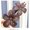 Fermaglio per capelli a forma di fiore texturizzato di alta gamma a becco d'anatra per acconciatura a chignon, Accessorio per capelli per donna, Singolo fermaglio per capelli per un'acconciatura liscia